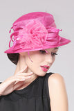 Cambric Elégant Ladies Avec Bowler / Chapeau cloche