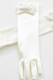 Longueur du coude de mariage Gants Flower Girl