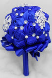 Wedding bouquet Roses ruban avec Broche strass (32 * 22cm de)