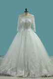 2024 Marvelous Robes de mariée Scoop Lace Up avec Rhinestones Royal Train