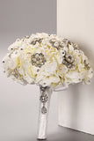 Fleurs de luxe strass cristal Roses Bouquet de mariée mariage (26 * 22cm)