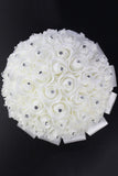 Wedding Bride Tenir Fleur Mousse Fleur Bouquet de Roses blanches (25 * 19cm)