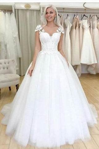 Robe de mariée robe de bal rétro avec manches en dentelle