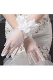 2024 Tulle poignet Longueur Gants de mariée