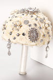 Bouquet de mariage avec strass Broche fleurs de mariage (27 * 20cm)