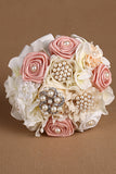 Wedding bouquet Roses ruban avec Broche strass (25 * 15cm de)