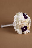 Wedding bouquet Roses ruban avec Broche strass (25 * 15cm de)