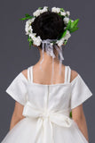 Wedding Flower Girl Head &amp; Wreath main avec de belles fleurs 2 Pieces