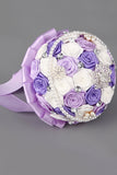 6 couleurs strass / perle / Broche ronde Roses Bouquets de mariage Fleurs (27 * 20cm)