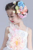 Colorful Flower Girl&#39;S Tissu Headpiece - Mariage / Cérémonie / Barrettes extérieure