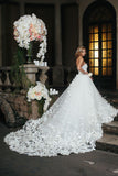 2024 Sweetheart Robes de mariée A Line Tulle With Handmade Flower