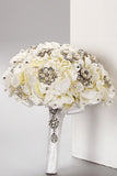 Fleurs de luxe strass cristal Roses Bouquet de mariée mariage (26 * 22cm)