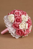 Belle strass Roses rondes Bouquets de mariage Fleurs (26 * 22cm)