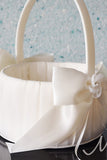 Classique Flower Basket en satin avec Bow