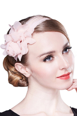 Mousseline de soie romantique Femme Avec Fleur Fascinators