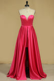 2024 sweetheart Gaine Robes de bal en satin Zipper Up