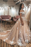 Robe de bal longue en tulle avec épaules découvertes en tulle et robe de Quinceanera