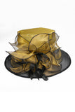 Ladies Eye-Catching Organza Avec Bowler / Chapeau cloche