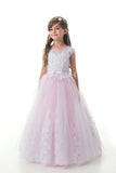 2024 Tulle Scoop Avec Applique Et Sash Ball Gown Flower Girl Dresses