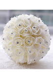 Round Foam Bouquets de mariée avec strass