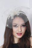 Glamourous Yarn Net Ladies Avec Fascinators Feather