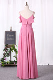 2024 New Arrival Robes de demoiselle d&#39;honneur Spaghetti Straps A Line Chiffon