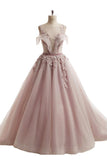 2024 Robe De Bal Robe De Bal Scoop Brush Appliques Robe De Fée Robe De Soirée En Tulle