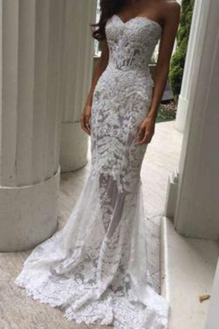 2024 Hot Selling Sweetheart Wedding Dresses Gaine Avec Applique Et Beads Sweep Train