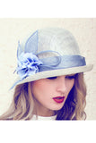 Attractive Cambric Avec Ladies Flower Bowler / Chapeau cloche