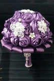 Roses rondes strass Broche cristal Roses bouquet de mariage (26 * 22cm)