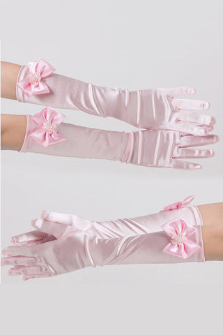 Longueur du coude de mariage Gants Flower Girl