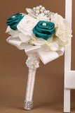 Wedding bouquet Roses ruban avec Broche strass (25 * 15cm de)