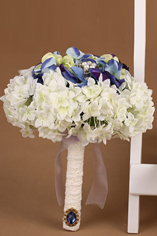 Wedding Bride Tenir Fleur Tissu Bouquet de fleurs (25 * 19cm)