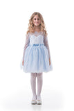 2024 Flower Girl Dresses A Line Bateau à manches longues en dentelle Short / Mini