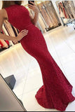 2024 New Arrival Scoop Open Back Lace Robes de soirée Mermaid