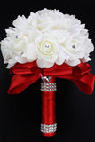 Bouquets de mariage Fleurs Bridal ronde Roses acrylique cristal (24 * 18cm)