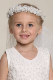 Wedding Flower Girl Head &amp; Wreath main avec de belles fleurs 2 Pieces