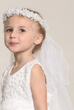 Wedding Flower Girl Head &amp; Wreath main avec de belles fleurs 2 Pieces