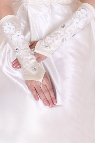 2024 satin longueur du coude Gants de mariée # ST0096