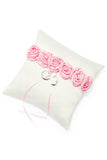 Lovely Rose Anneau oreiller en satin