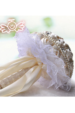 Élégant Satin Round Bouquets de mariée