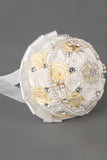 6 couleurs strass / perle / Broche ronde Roses Bouquets de mariage Fleurs (27 * 20cm)