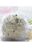 Elégant ronde mousse Bouquets de mariée avec strass