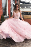 Robe de bal en tulle d&#39;une longueur de deux pieces et longue avec dentelle et longue robe epaule avec fleur