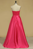 2024 sweetheart Gaine Robes de bal en satin Zipper Up