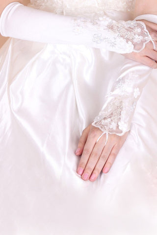 2024 satin longueur du coude Gants de mariée # ST0089