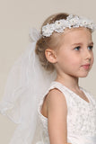 Wedding Flower Girl Head &amp; Wreath main avec de belles fleurs 2 Pieces