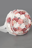 6 couleurs strass / perle / Broche ronde Roses Bouquets de mariage Fleurs (27 * 20cm)