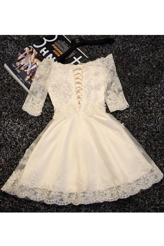 2024 New Arrival Bateau A Line Homecoming Robes Tulle Avec Applique