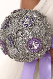 Forme Rond Roses Ruban avec strass Broche bouquet de mariage (27 * 20cm)